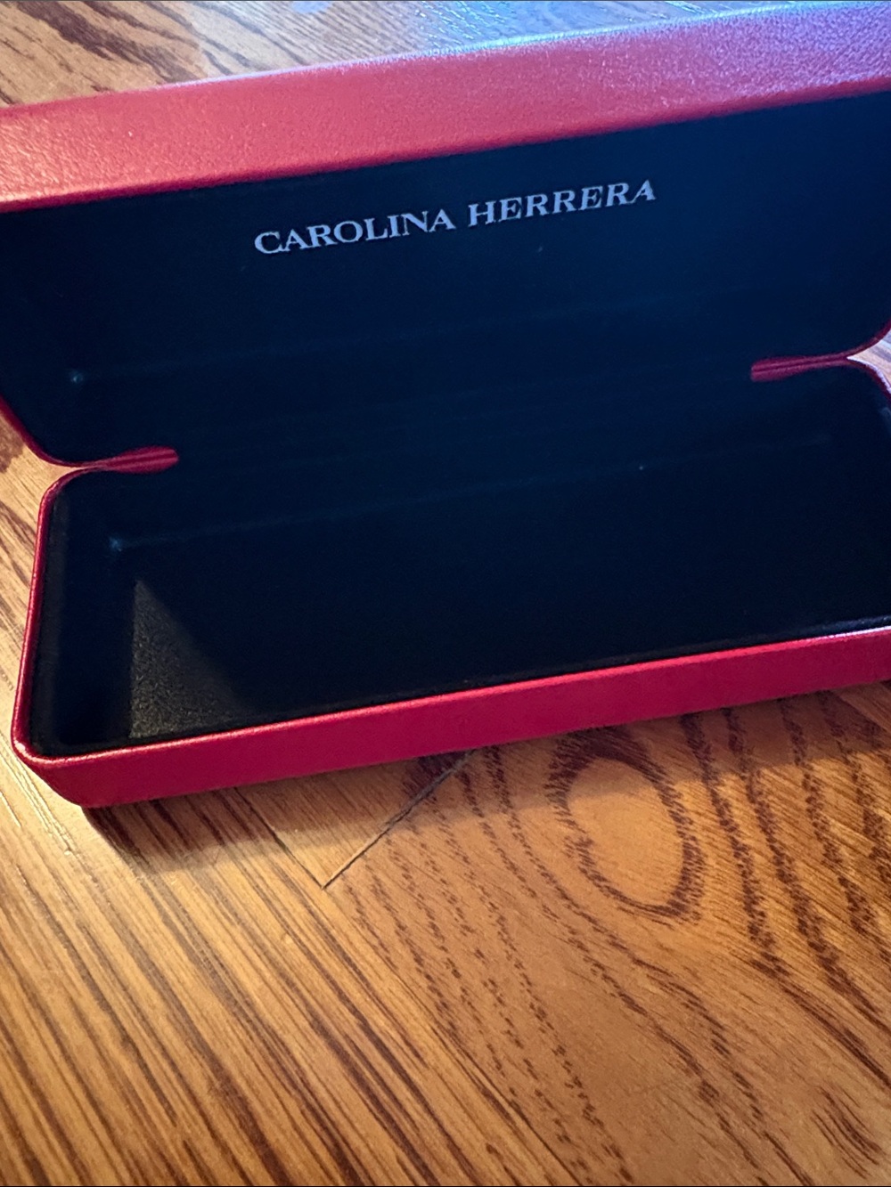 Carolina Herrera Glass Case EUC red rectangular